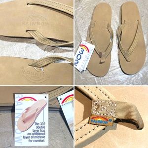 NWT!  Rainbow® Women Sandals, Sierra Brown, large
